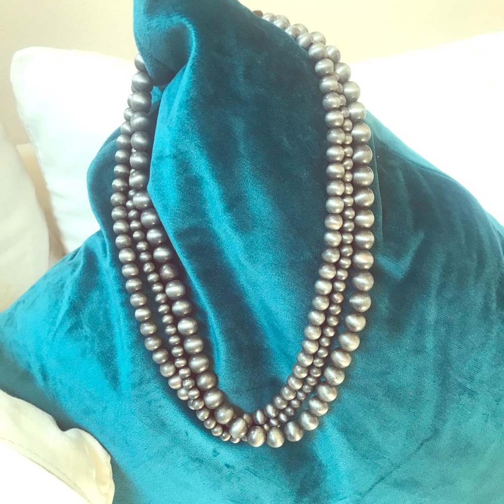 3 strand- Faux Navajo pearl necklace